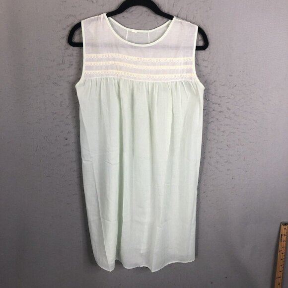 Vintage Nightgown Womens Small Mint Green Sheer Feminine Farmhouse Nightie - Picture 1 of 16